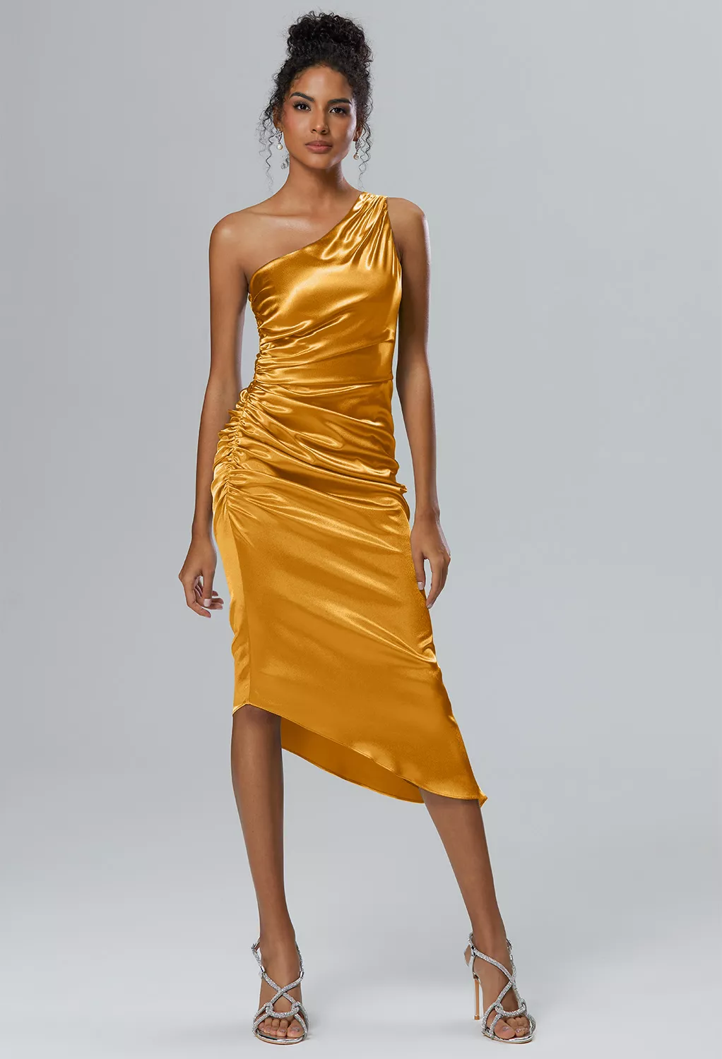 AW Marci Mango  Cocktail Wedding Guest Dresses